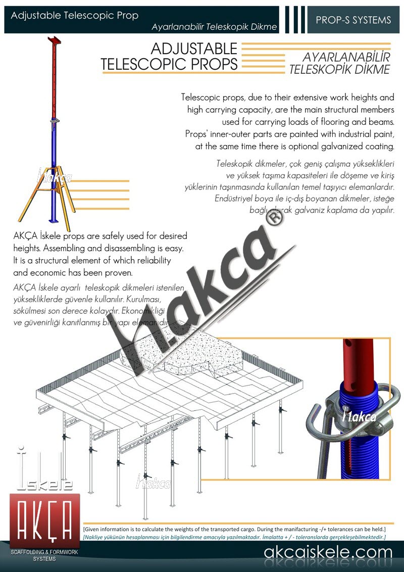 ADJUSTABLE TELESCOPIC PROPS SYSTEMS  PROP-S